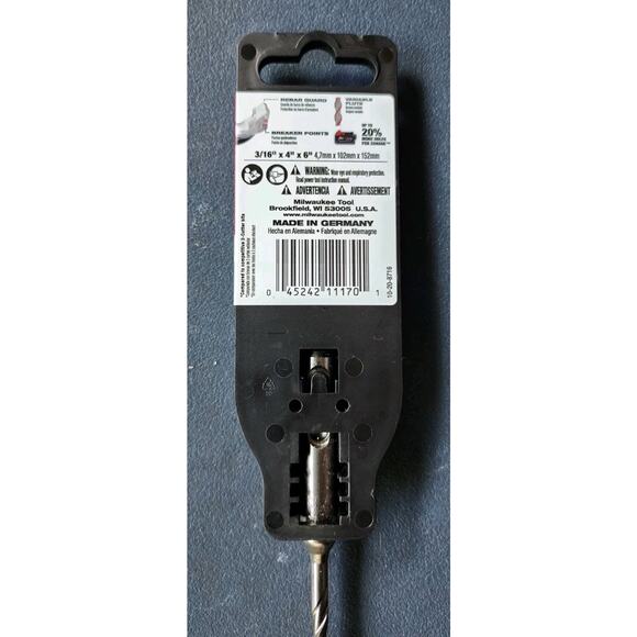 Milwaukee (48-20-7411) 3/16" x 6" SDS Plus 4-Cutter Concrete Hammer Drill Bit - Picture 3 of 3